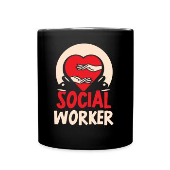 Social Worker Social Worker Social Work Profession - Full Colour Mug - black - Front