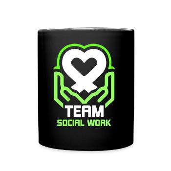 Team Social Work Social Work Social Workers - Full Colour Mug - black - Front