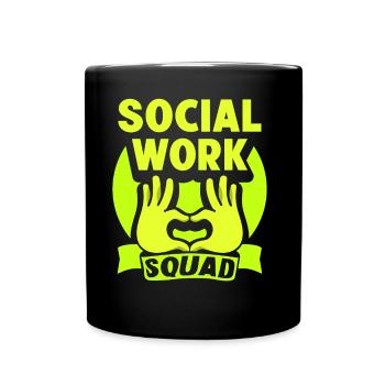 Team Social Work Social Workers Social Work - Full Colour Mug - black - Front