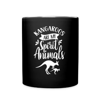 Les kangourous sont mon animal préféré Kangourou - Mug uni - noir - Devant