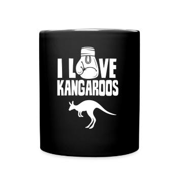 I love kangaroo animal kangaroo lovers - Full Colour Mug - black - Front
