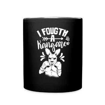 I Fought With A Kangaroo Kangaroo Animal - Full Colour Mug - black - Front