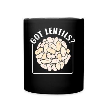 Lentils Have Lens Lentil Soup Food Lovers - Full Colour Mug - black - Front