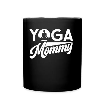 Yoga MomMy Hobby Mom Mother - Full Colour Mug - black - Front