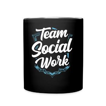 Team Social Work Social Work Social Workers - Full Colour Mug - black - Front