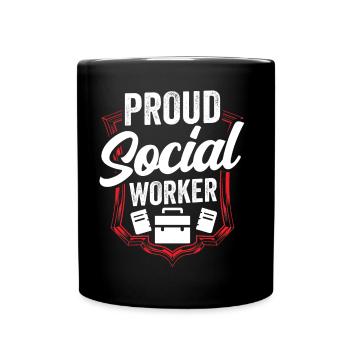 Fier travailleur social Formation Travailleur social - Mug uni - noir - Devant