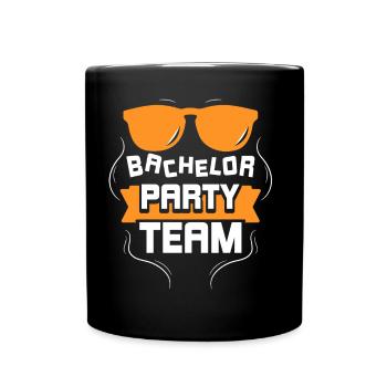 Junggesellenabschied Team Braut Junggeselle - Tasse einfarbig - Schwarz - Vorne
