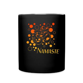 Namaste - Tasse einfarbig - Schwarz - Vorne