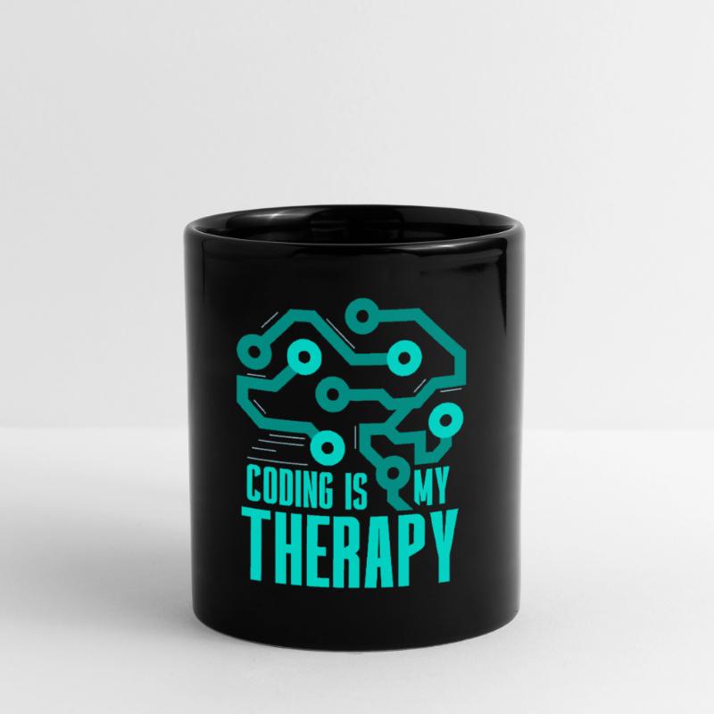 Programming Is My Therapy Coding Code Coder Full Colour Mug