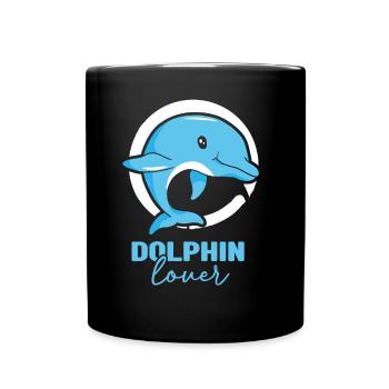 Dolphin Lover Dolphin Dolphins Dolphins - Full Colour Mug - black - Front