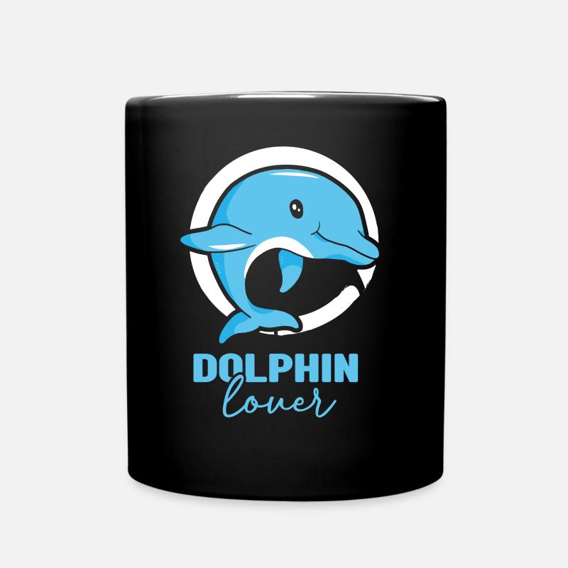 Amoureux des dauphins Dauphins Dauphins Dauphins - Mug uni - noir