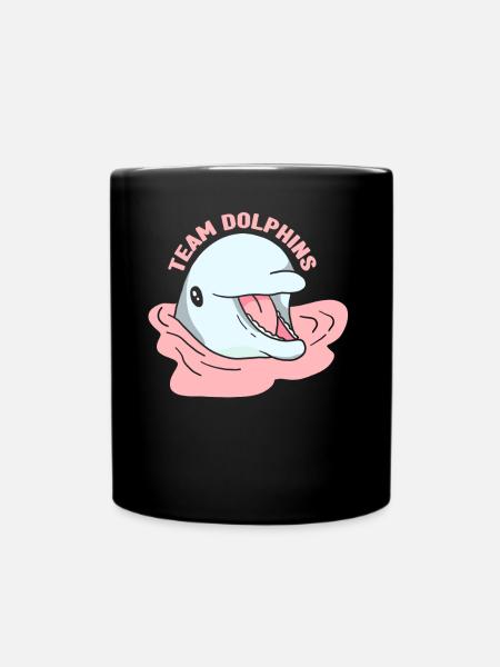 Team Delfine Delphine Liebhaber Delfin Delphin - Tasse einfarbig - Schwarz