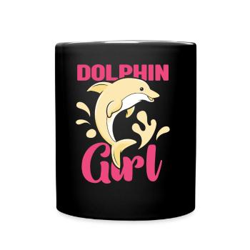 Dolphin Girls Dauphins Dauphins Dolphins Amoureux des dauphins - Mug uni - noir - Devant