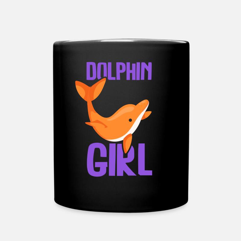 Dolphin Girl Lover Dauphins Dauphins Dauphins - Mug uni - noir