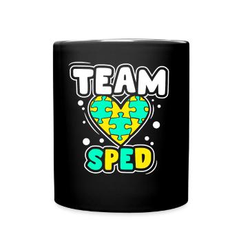 Team Special Education Teacher Special Education Profession - Full Colour Mug - black - Front