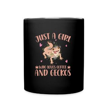 Gecko - Tasse einfarbig - Schwarz - Vorne