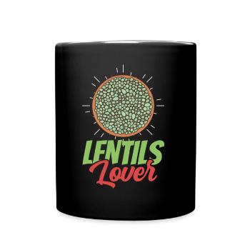 Lentil Lover Lens Lovers Food Lentils - Full Colour Mug - black - Front
