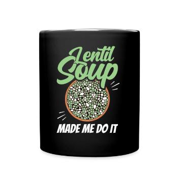 Lentil Soup Got Me Lens Lentils - Full Colour Mug - black - Front