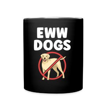 Igitt Chiens Chat Animal mignon Amoureux Chats - Mug uni - noir - Devant