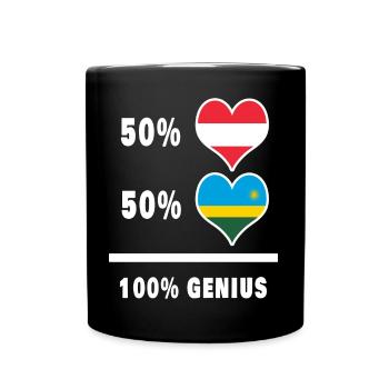 Österreich und Ruanda genial / Geschenk - Tasse einfarbig - Schwarz - Vorne
