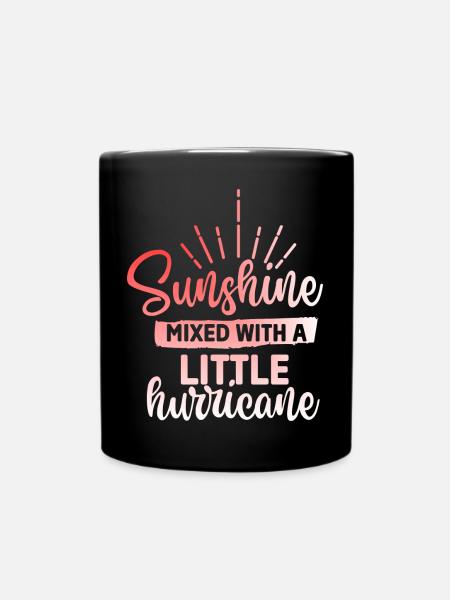 Sonnenschein gemischt mit einem Hurricane - Tasse einfarbig - Schwarz