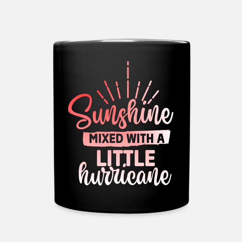 Sonnenschein gemischt mit einem Hurricane - Tasse einfarbig - Schwarz