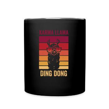 Funny Llama Animal - Full Colour Mug - black - Front