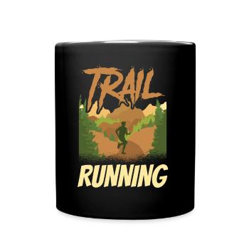 Trail Running Race Trail Running Runner - Full Colour Mug - black - Front