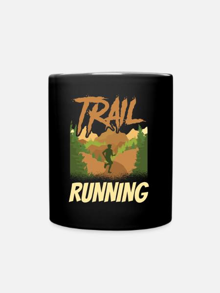 Trail Running Course Trail Running Runner - Mug uni - noir