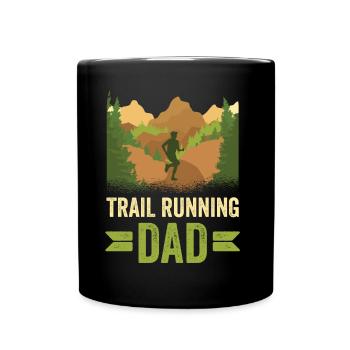 Trail Running Papa Race Runner Trail Run - Mug uni - noir - Devant