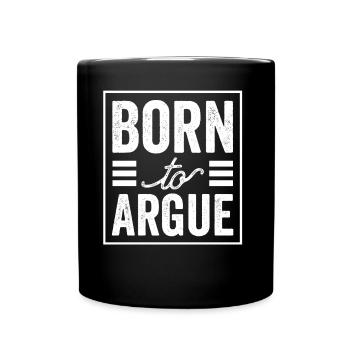 Né pour plaider avocat argumentaire - Mug uni - noir - Devant