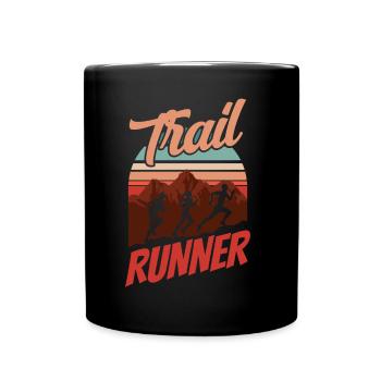 Trail Runner Running Trail Running Race - Full Colour Mug - black - Front