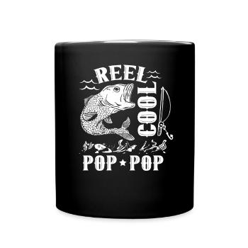 Reel Cool Grandpa Fishing Fishing Angler Fisherman - Full Colour Mug - black - Front