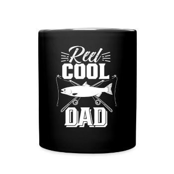 Reel Cool Papa Pêcheur Pêcheur Pêche - Mug uni - noir - Devant
