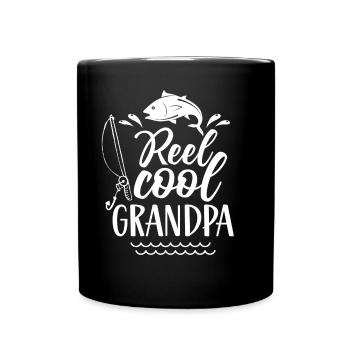 Reel Cool Grand-père Pêcheur Pêche Pêcheurs - Mug uni - noir - Devant