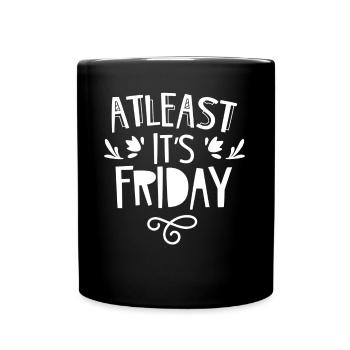 Au moins, c’est un vendredi sarcastique enfin - Mug uni - noir - Devant