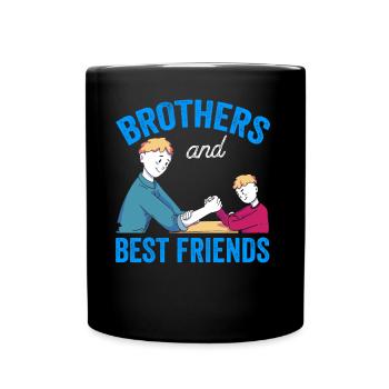 Brüder Und Beste Freunde Bruder Freund Team - Tasse einfarbig - Schwarz - Vorne