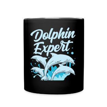 Dolphin Expert Dauphins Dauphins Dolphin Lovers - Mug uni - noir - Devant