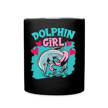 Dolphin Girl Dolphin Lover Dauphins Dauphins - Mug uni - noir - Devant