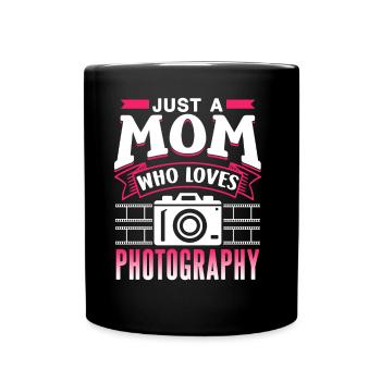Only one mother Loves photography Mom's camera - Full Colour Mug - black - Front