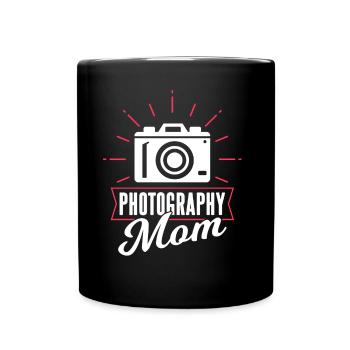 Fotografin Mama Kamera Fotografie Mutter - Tasse einfarbig - Schwarz - Vorne