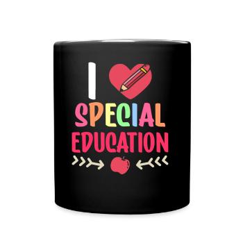 I love special education special education teachers - Full Colour Mug - black - Front