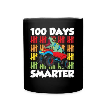 100 Tage Schlauer Lustig Team Süß Sprüche - Tasse einfarbig - Schwarz - Vorne