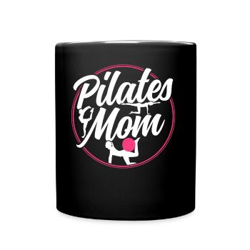 Pilates Mama Mami Mère Amante - Mug uni - noir - Devant