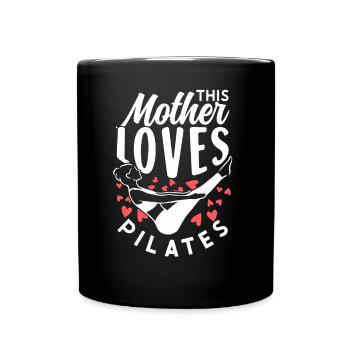 Cette mère aime Pilates Maman Amant Maman - Mug uni - noir - Devant