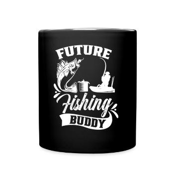 Future Fishing Buddy Fishing Friend Angler Fishing - Full Colour Mug - black - Front