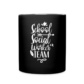 Équipe de travailleur social scolaire École de travail social - Mug uni - noir - Devant