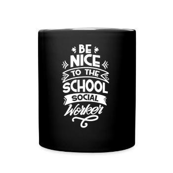 Soyez gentil avec l’école de la profession de travailleur social de l’école - Mug uni - noir - Devant