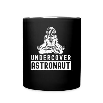 Undercover Astronaut Astronomy Space Rocket - Full Colour Mug - black - Front