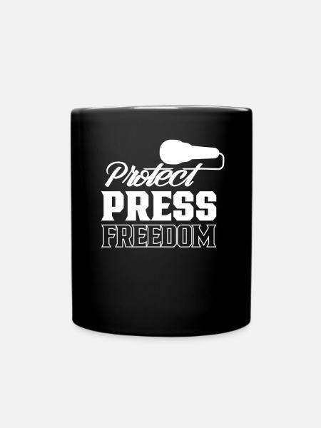 Protège la liberté de la presse Journaliste Loi sur la presse - Mug uni - noir